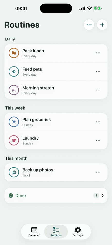 Sophie's App routines on iPhone
